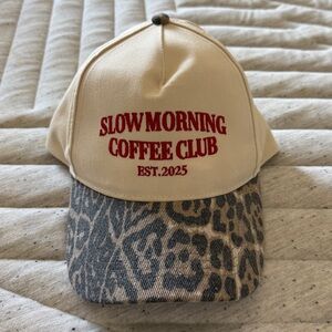 New Leopard Print Hat - Slow Morning Coffee Club